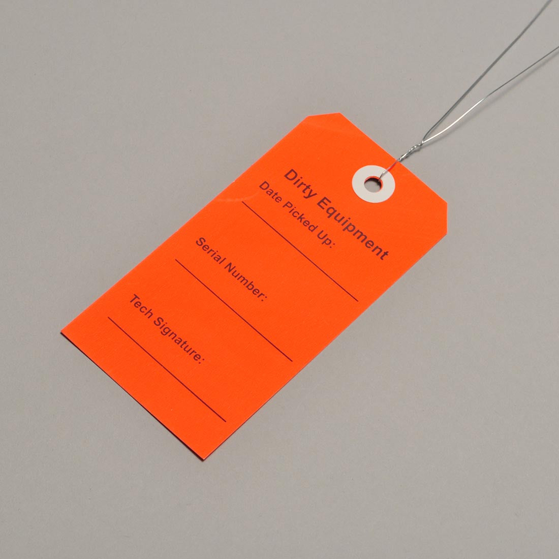 2.3125" x 4.75" "Dirty Equipment" Tags (Red)