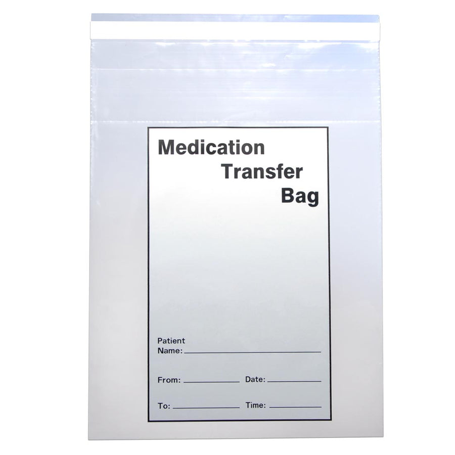 8" x 10" 2 mil Medication Transfer Bag - Tamper-Evident