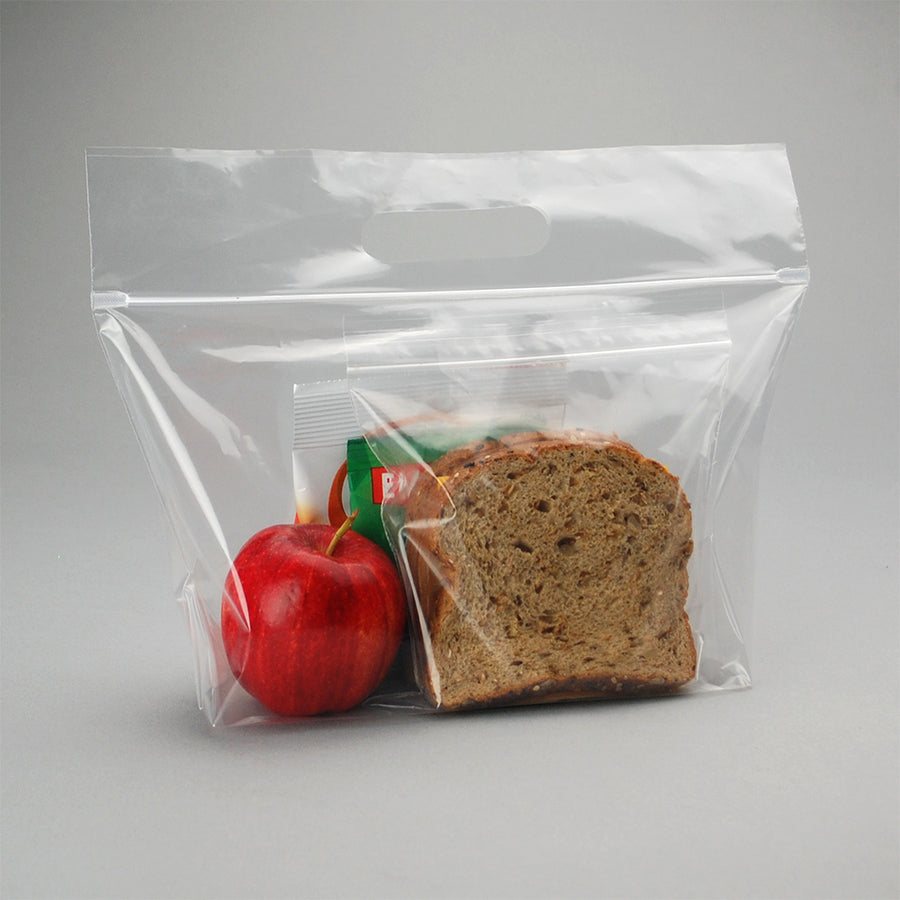 11" x 6" + 4"BG + 2"LP 1.5 mil Fast Take® Zipper Lunch Bags