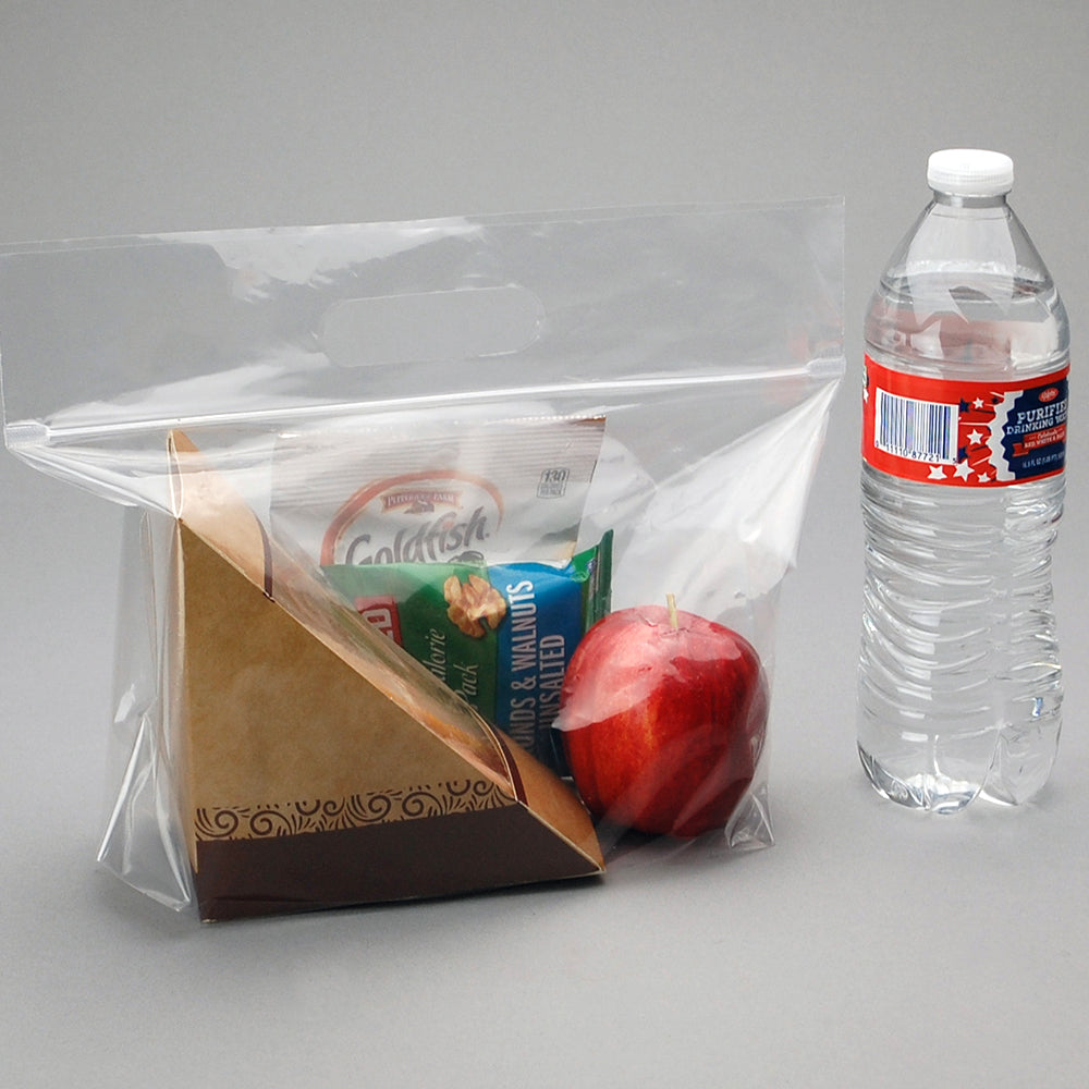 11" x 6" + 4"BG + 2"LP 1.5 mil Fast Take® Zipper Lunch Bags