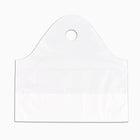 19" x 18" + 9.5"BG 1.25 mil Unprinted White Take Out Bags w/ Wave Top Handle