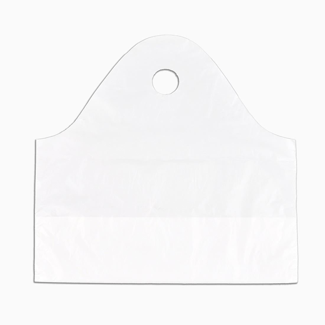 19" x 18" + 9.5"BG 1.25 mil Unprinted White Take Out Bags w/ Wave Top Handle