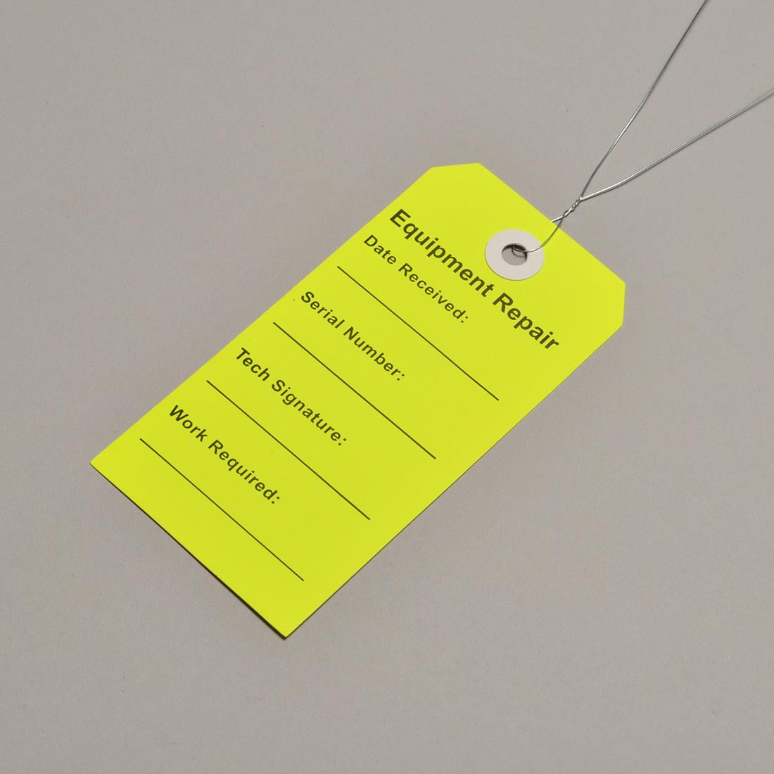 2.3125" x 4.75" Repair Equipment" Tags (Lemon)