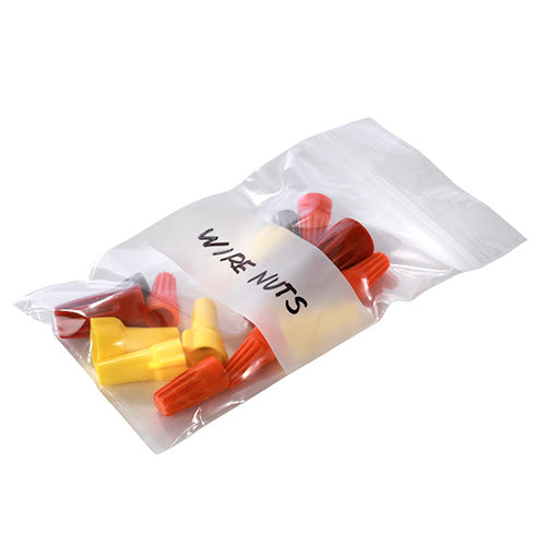 13" x 18" 2 Mil White Block Reclosable Poly Bags