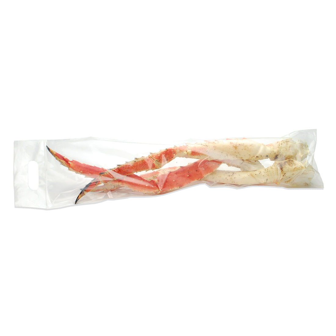 7" x 25" 3.5 mil Crab Leg Zipper Bag w/ Die Cut Handle
