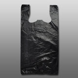 11.5" x 6.5 x 21.5" 0.55 mil Economy Snap-Eze® T-shirt Bag Plain (black)