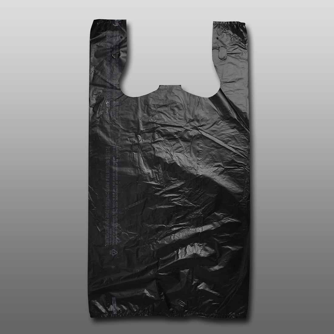 11.5" x 6.5 x 21.5" 0.55 mil Economy Snap-Eze® T-shirt Bag Plain (black)