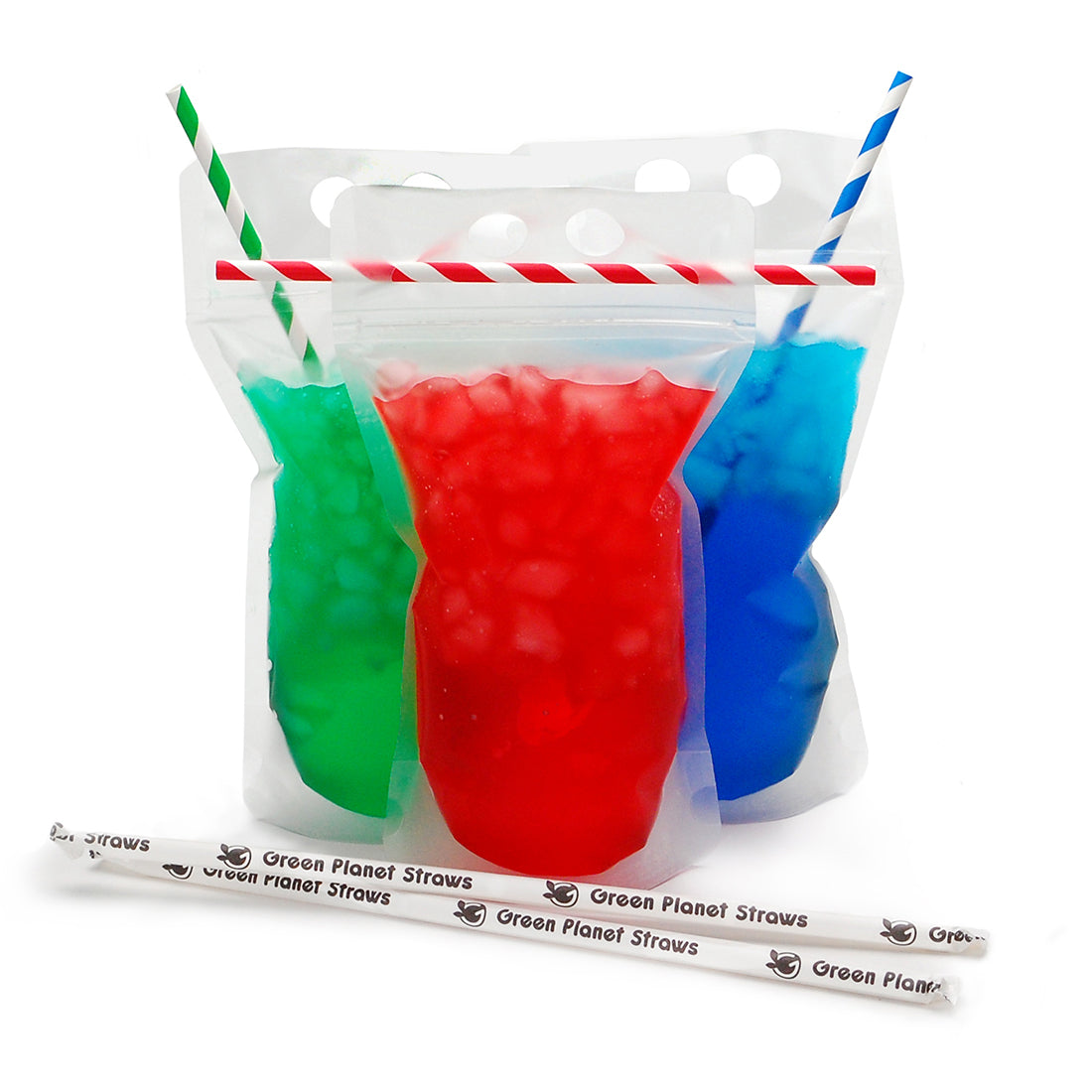 5" x 9" + 3"BG 3.6 mil Beverage To-Go Zipper Pouches