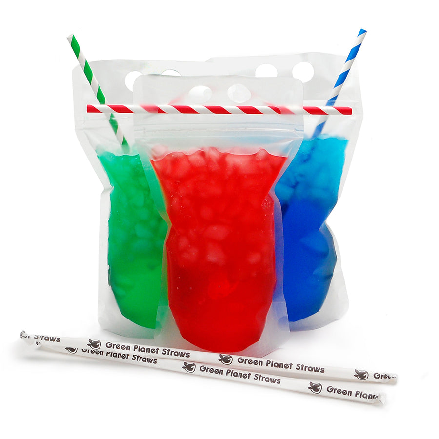 5" x 9" + 3"BG 3.6 mil Beverage To-Go Zipper Pouches