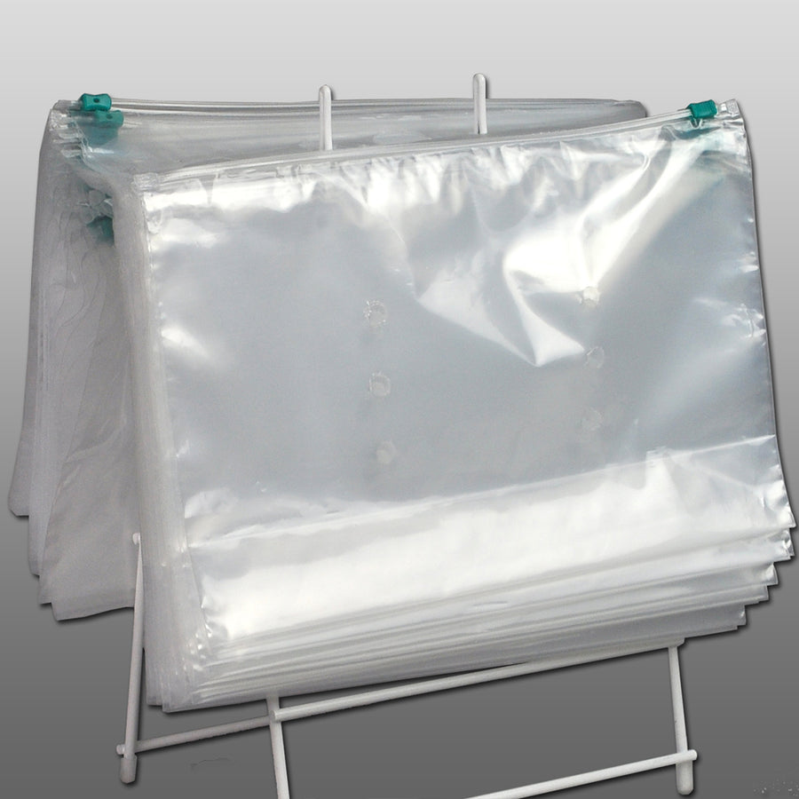 11" x 7" + 3"BG 1.5 mil LDPE Vented Slide Seal Bag