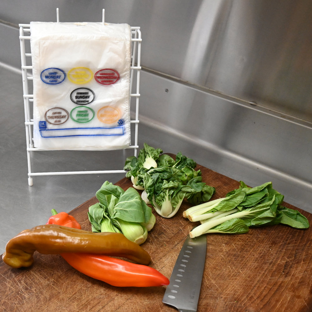 6.5" x 7" + 1.75"LP + 1.75"FB 0.5 mil Portion Control Saddle Pack Printed All Days (7 colors)
