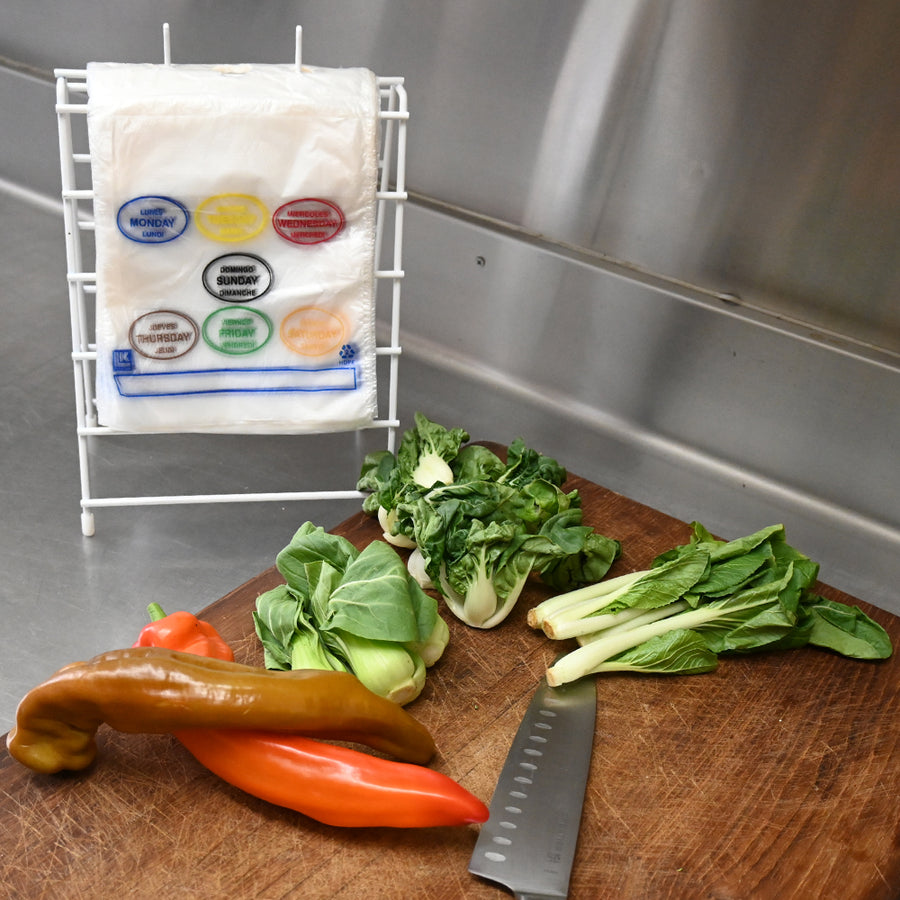 6.5" x 7" + 1.75"LP + 1.75"FB 0.5 mil Portion Control Saddle Pack Printed All Days (7 colors)