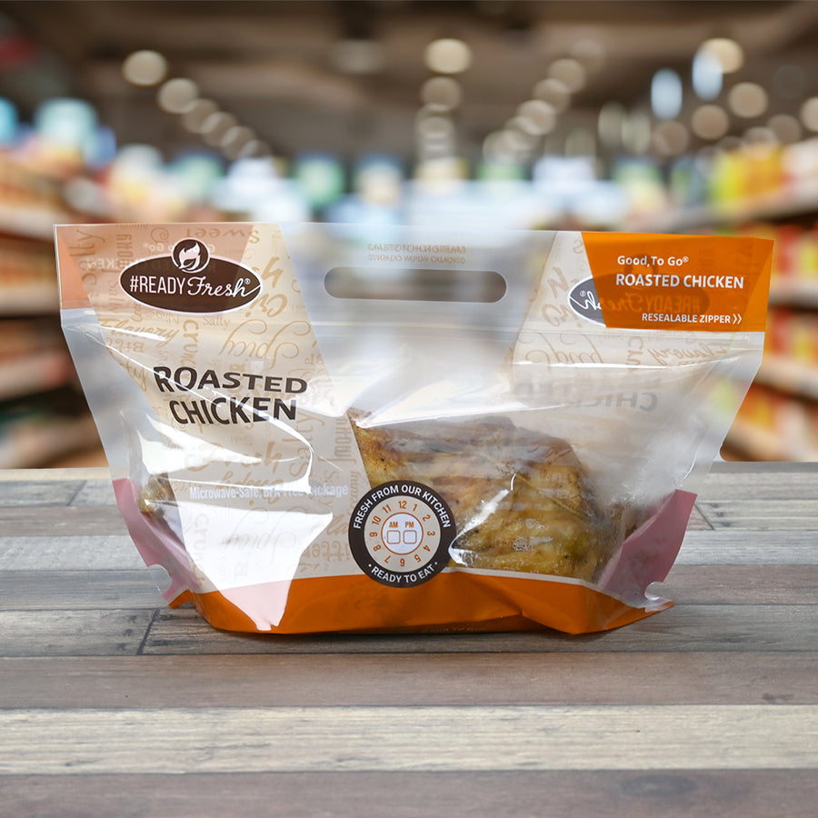 12.75" x 9.75" + 6.5"BG 2.8 mil #ReadyFresh® Rotisserie Chicken Pouches