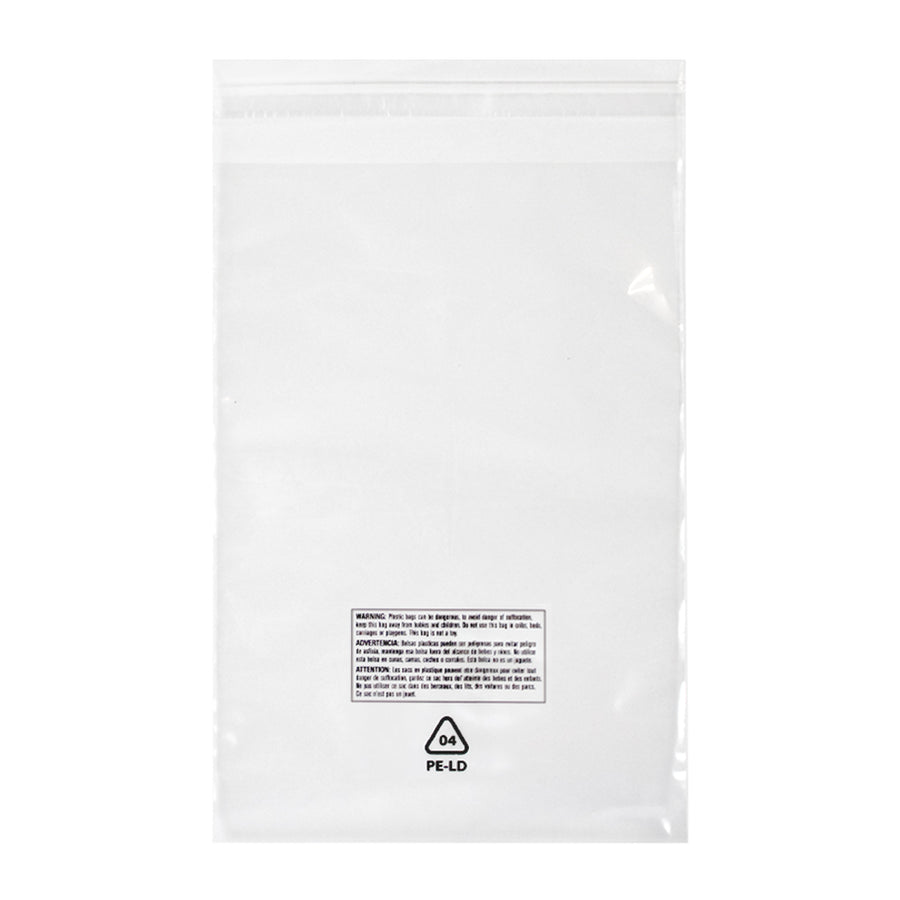 6" x 9" 1.5 Mil Resealable Suffocation Warning Bags
