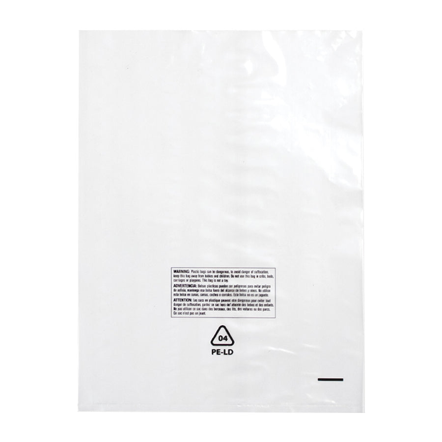 12" x 18" 2 Mil Open-End Suffocation Warning Bags
