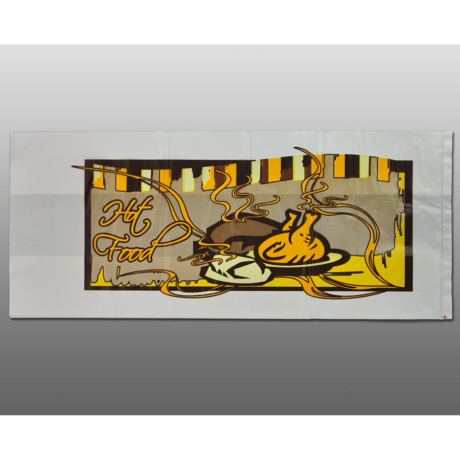 6" x 4" x 14" 1.25 mil HDPE #8 Hot Food Bags w/ Print