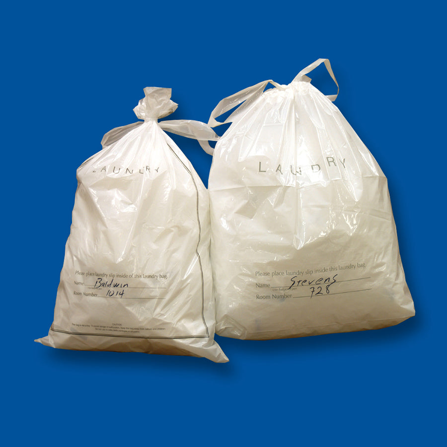 14" x 24" 0.85 mil Hotel Laundry Bag w/ Tear Tie Closure