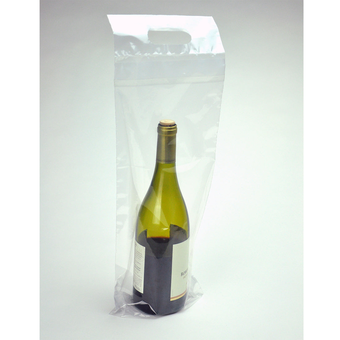 7" x 19" + 3.5"BG + 1.25"FB 2.5 mil Wine Bags -- Wine To-Go Bags